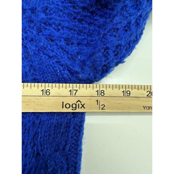 NY Collection Womens Sweater Size Petite Large Blue Knit - Picture 8 of 11